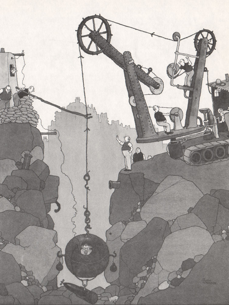 HEATH ROBINSON. Delayed Action Bomb Machine . Second World War 1973 old print